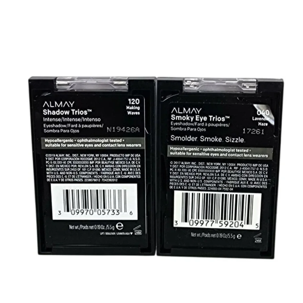 Almay Shadow Trios Eyeshadow Palettes Lot 120‎ 040 New